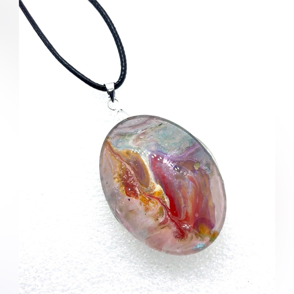 Statement Snap pendant with handmade 30mm snap SJ30 simple oval StyleDot